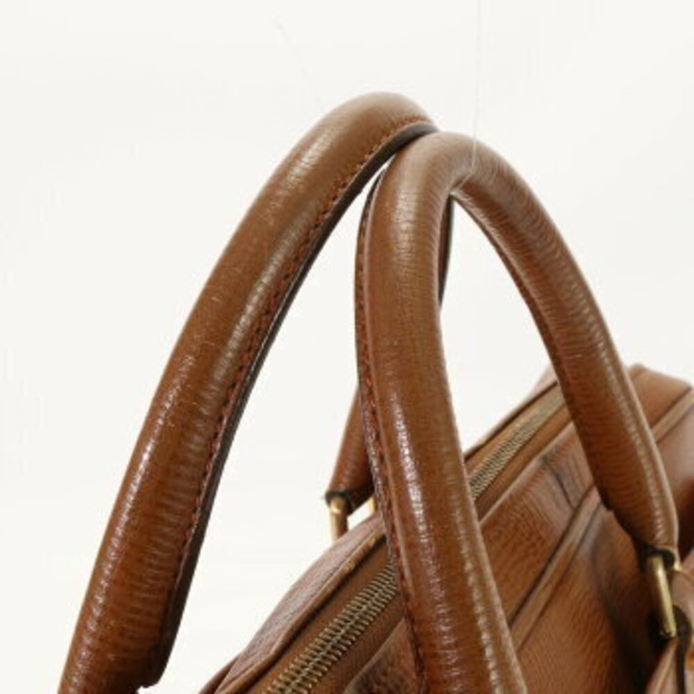 Burberry Nova Check Leather Business Bag Briefcase Tote Brown - Picture 6 of 14